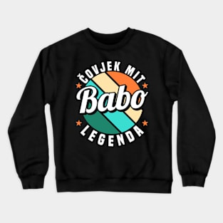 Babo Bosnia Father Bosnian Dad Balkan Bosna Crewneck Sweatshirt